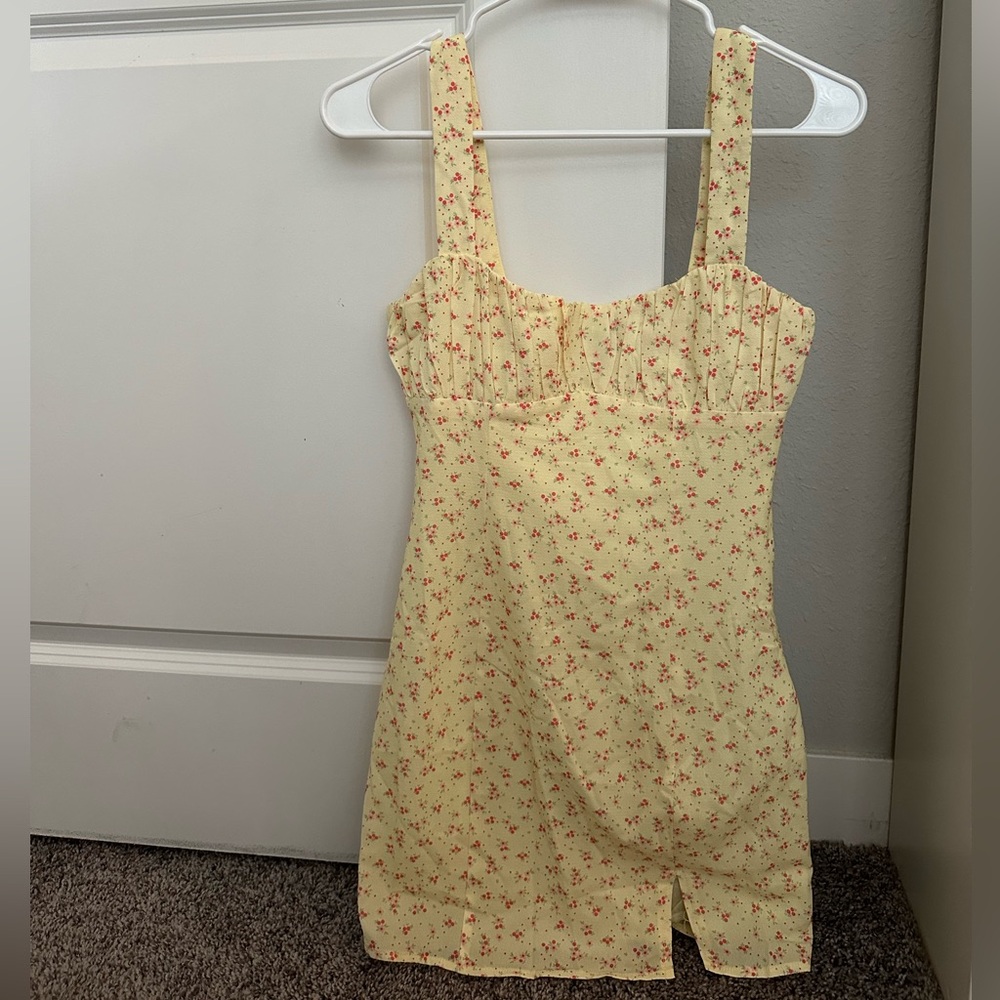Princess Polly Freya Mini Dress Yellow Floral